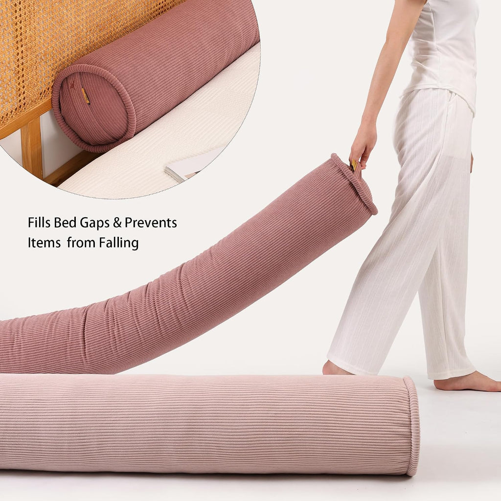Bolster Pillow for Bed, Small Body Pillow with Long Round Cylinder Design, Couch Roll Pillow for Side Sleepers, Supportive Tube Pillow,47…
