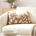 BlissBlush 12x20 Lumbar Pillow Cover, Rectangular Brown Decorative Throw Pillowcase for Couch Sofa, Embroidered Velvet Farmhouse Accent…