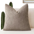 Foindtower Decorative Textured Boucle Throw Pillow Covers Accent Solid Pillow Cases Neutral Soft Cozy Couch Cushion Case for Chair Sofa…