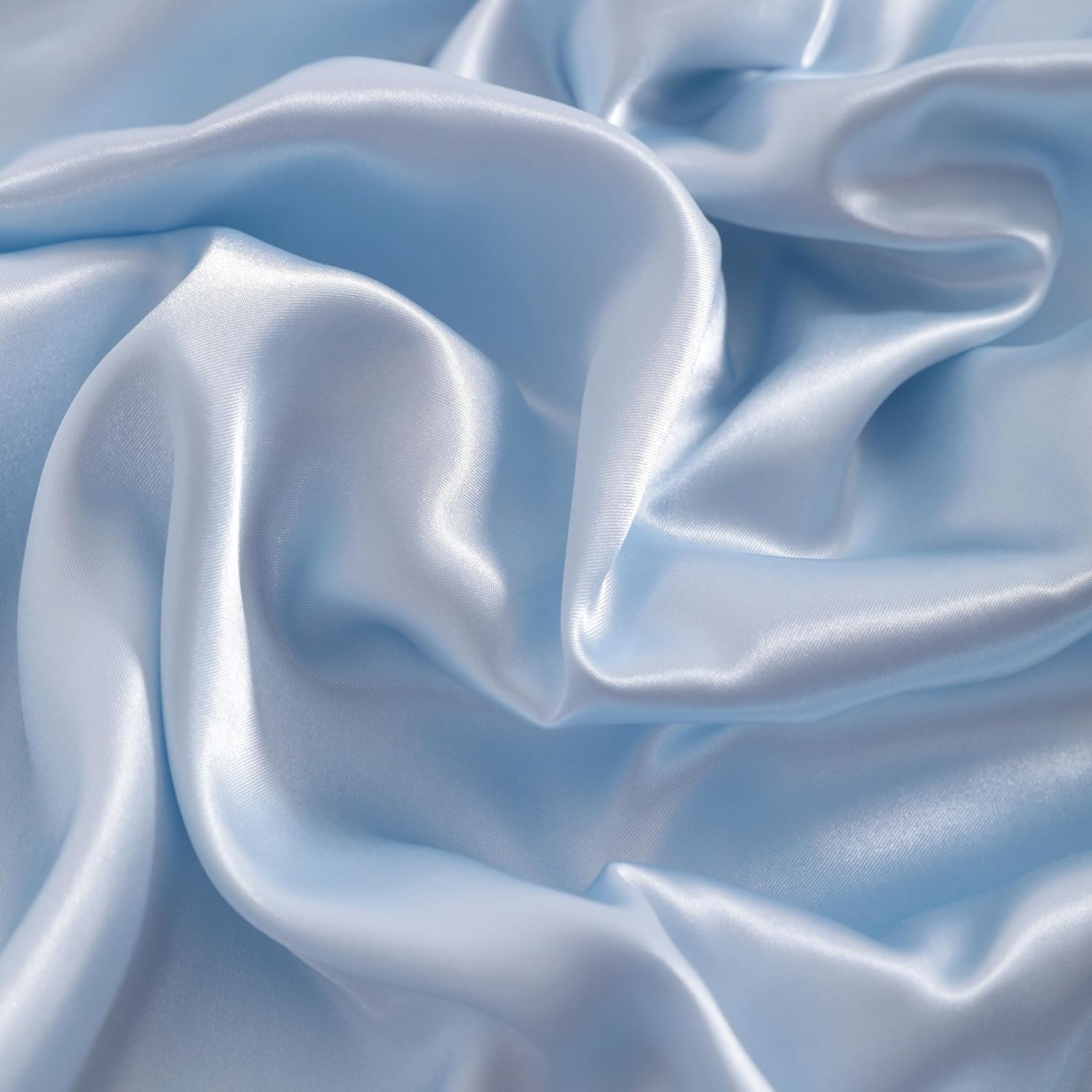 Ntbay Satin Body Pillowcase for Hair and Skin, Luxurious and Silky Pillow case with Envelope Closure, 20x54 Inches, Aqua 54 Inches