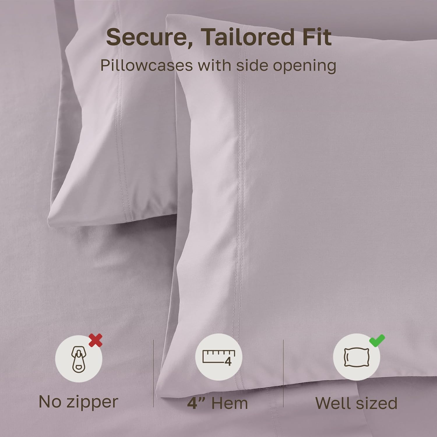 CaliforniaDesignDen Luxuriously Soft 600 Thread Count, 100% Cotton Set of 2 Cases, Crisp Pillows Cases Queen Size Set of 2 Fits Standard &…