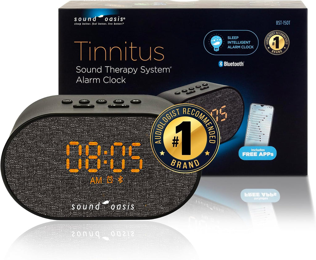SoundOasis Sound Oasis® Bluetooth Tinnitus Sound relaxation System® Alarm Clock - Sleep Better, Manage and Mask Tinnitus, 30 Built-in…