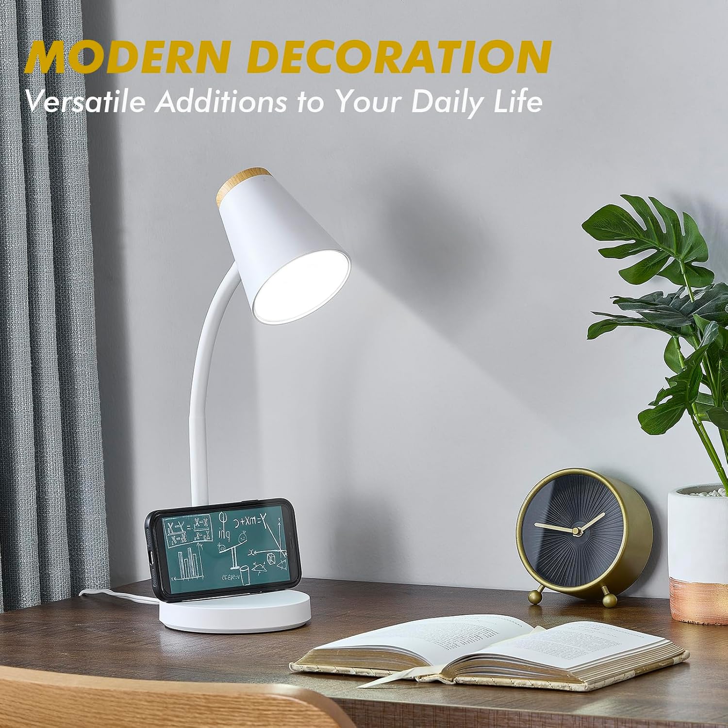 WelcometoEJIAXIN EJIAXIN Desk Lamp for College Dorm Room - Small LED Desk Lamp Touch Dimmable Reading Light for Home Office - Adjustable Fl…
