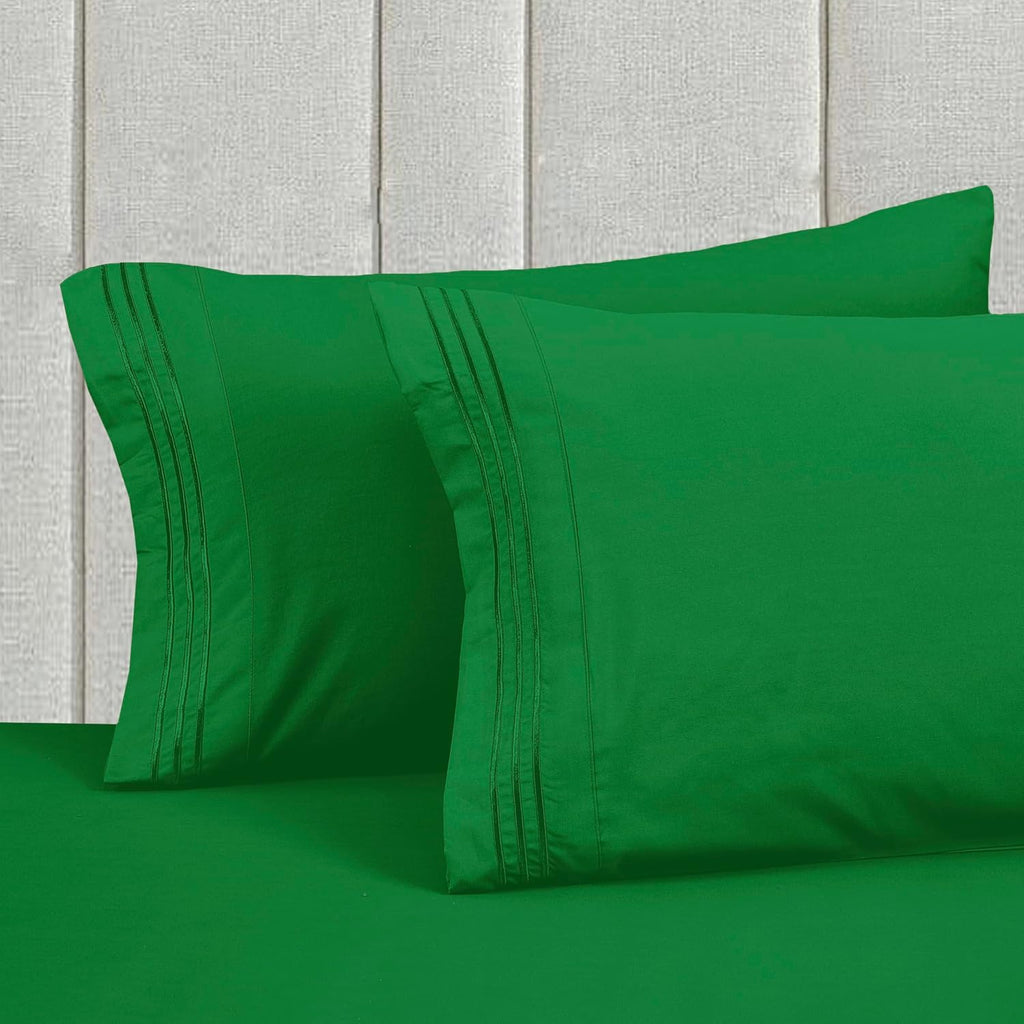 MocassiLuxuryBedding Mocassi Twin Size 4-Piece Bed Sheet Set - 1800 Hotel Quality Microfiber 18-24 Inches Extra Deep Pocket Fitted Sheet- L…