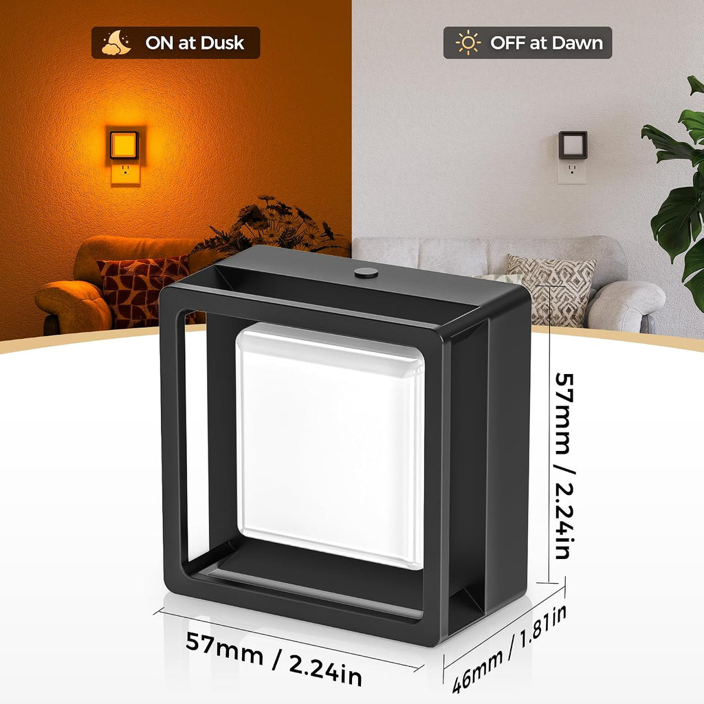 DORESshop LED Night Light, Night Lights Plug Into Wall [4 Pack] with Dusk-to-Dawn Sensor, Dimmable Nightlights, Adjustable Brightness for…