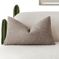 Foindtower Decorative Textured Boucle Throw Pillow Covers Accent Solid Lumbar Pillow Cases Neutral Soft Cozy Couch Cushion Case for Chair…