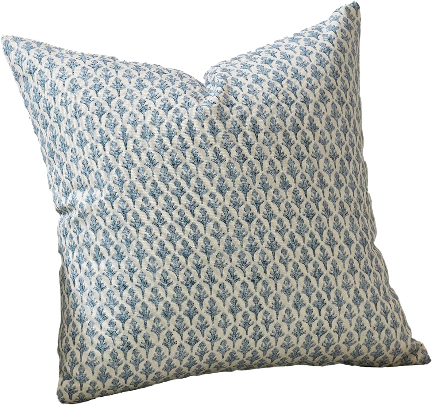 Fiouovohome FIOUOVO Floral Pillow Covers 18x18 Pillow Cover Block Print Couch Pillows for Living Room Decorative Neutral Accent Throw Pillo…