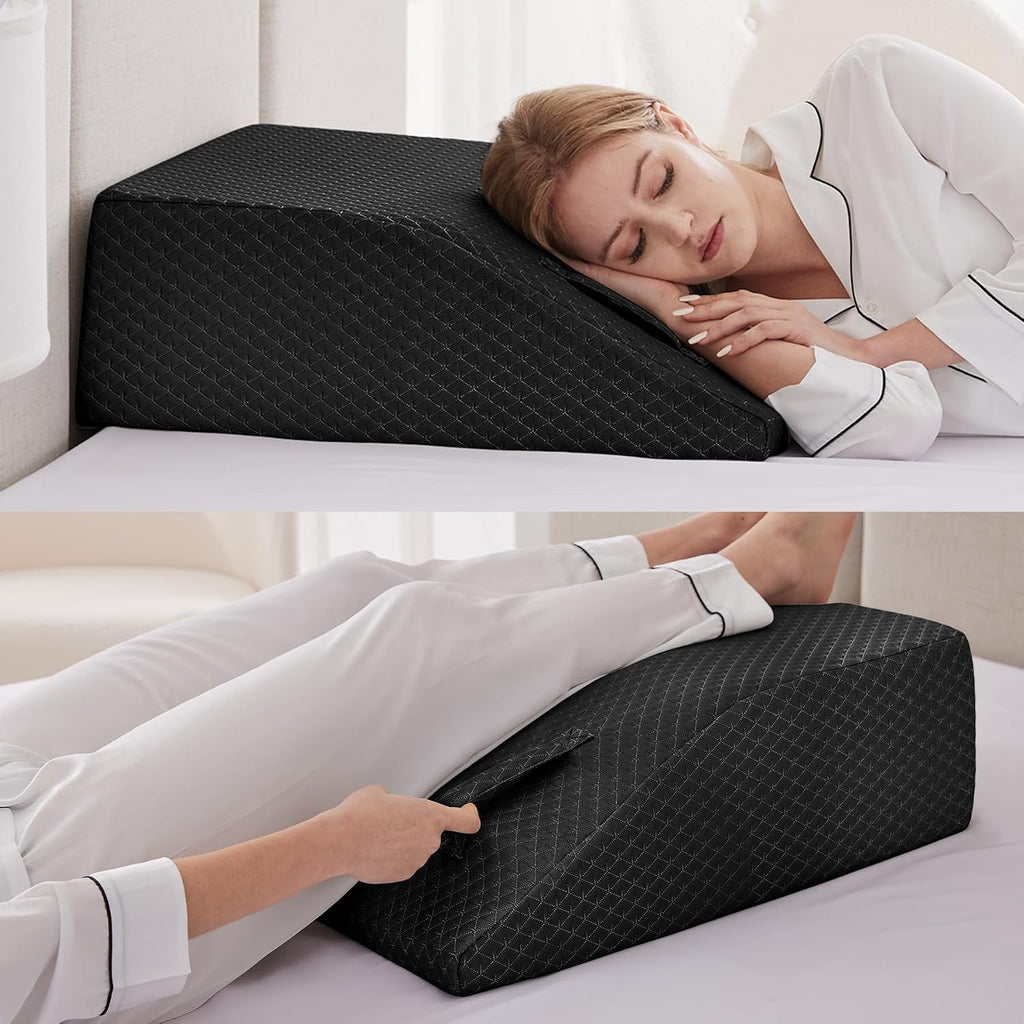 Ruqmuis Leg Elevation Pillow for After Surgery, 10inch Foam Leg Elevating Pillow for Swelling and Blood Circulation, Leg Wedge Pillow for S…
