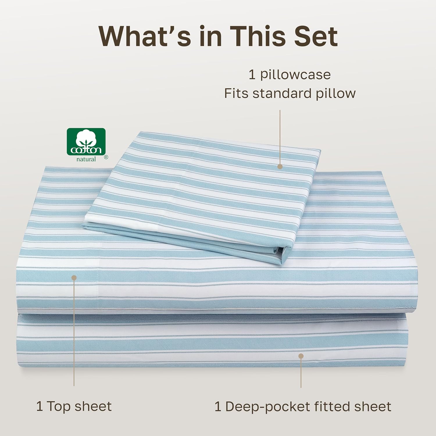CaliforniaDesignDen California Design Den Soft 100% Cotton Sheets Twin XL Size Set, 400 Thread Count Good Housekeeping Award Winner, Smooth…