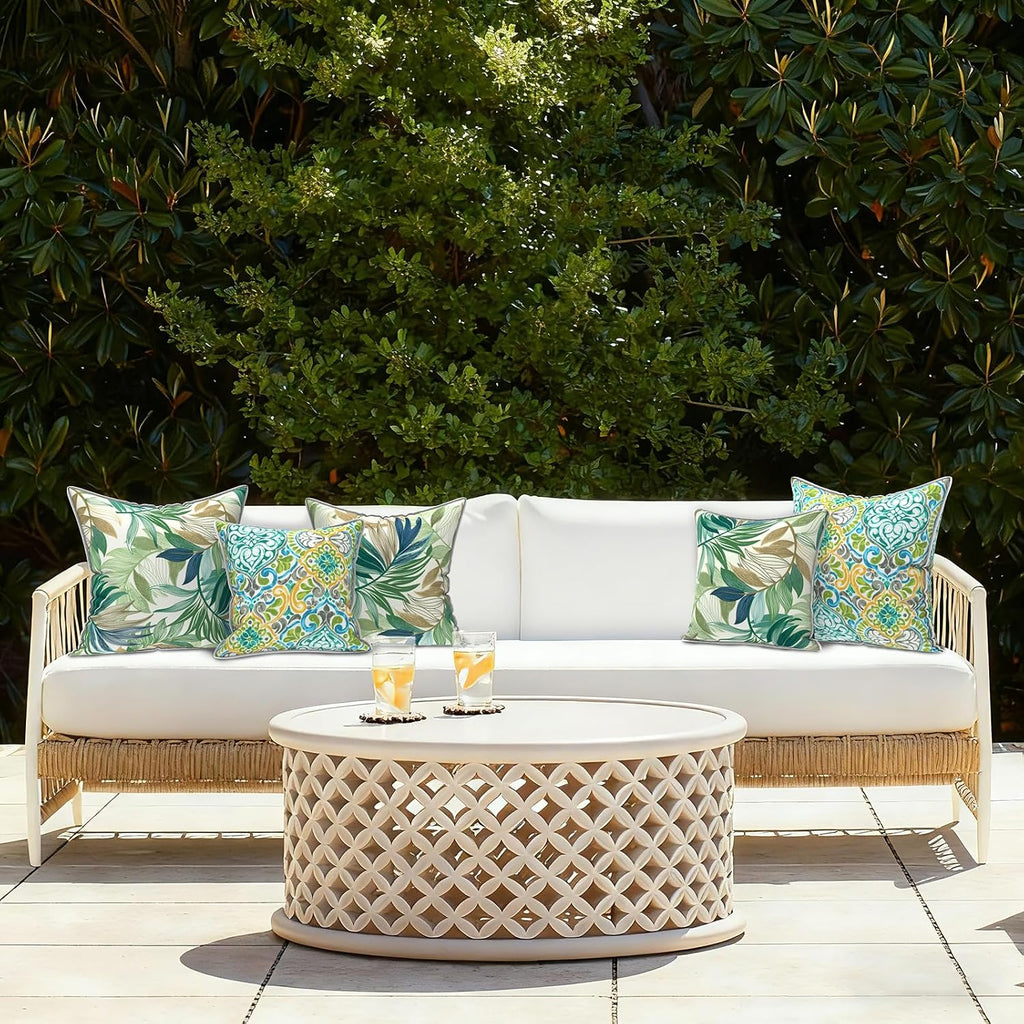 LVTXIII Outdoor Throw Pillow Covers Waterproof Tropic Accent Pillow Cases Fluffy Outdoor Cushion Covers for Garden and Patio Furniture…