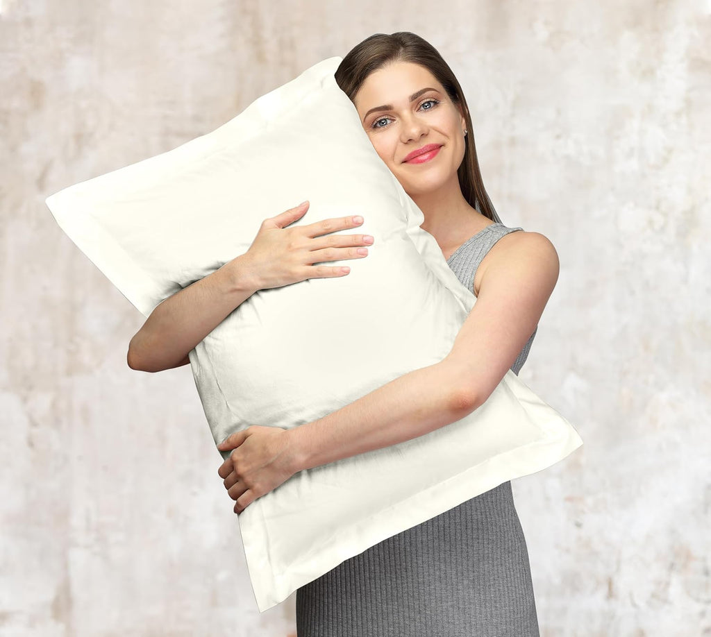 Royalelinens Royale Linens Pillow Shams 2 Pack Euro Size 26x26 Inch - Brushed 1800 Microfiber - Bed Shams, Wrinkle & Fade Resistant Super S…