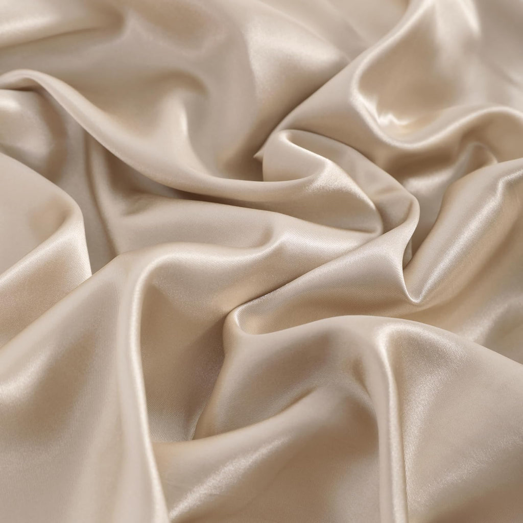 Ntbay Satin Body Pillowcase for Hair and Skin, Luxurious and Silky Pillow case with Envelope Closure, 20x54 Inches, Taupe 54 Inches