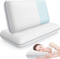 CushyOasis Memory Foam Pillows for Side, Back and Stomach Sleepers, Set of 2, Bed Pillow with Washable Cover and Breathable Mesh, Bed…