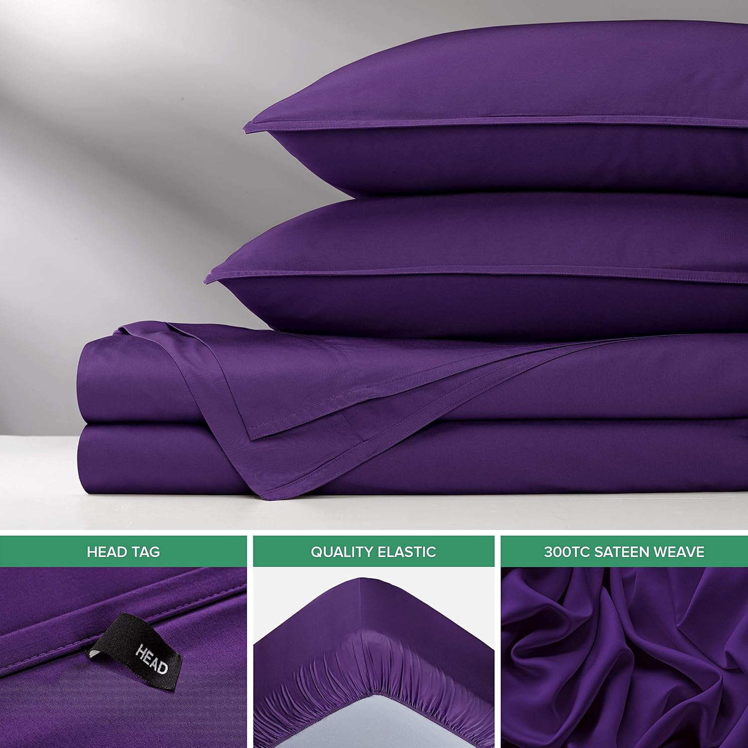 PureBamboo Pure Bamboo Twin Sheets, Genuine 100% Organic Viscose Derived from Bamboo Bed Sheet Set, Luxuriously Soft & Cooling, Double Stit…