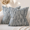 amoment a moment Boho Throw Pillow Covers Set of 2, Striped Decorative Rustic Farmhouse Pillow Cases, Aesthetic Modern Home Decor Couch Cushi…