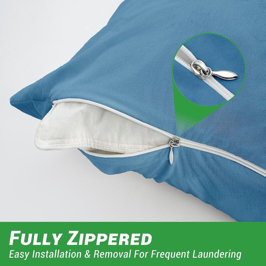 Gogreen Bamboo Rayon Waterproof Pillow Protector, Breathable Pillow Cover, Cooling Pillow Case Protector with Zipper, Super Soft Pillow Cas…