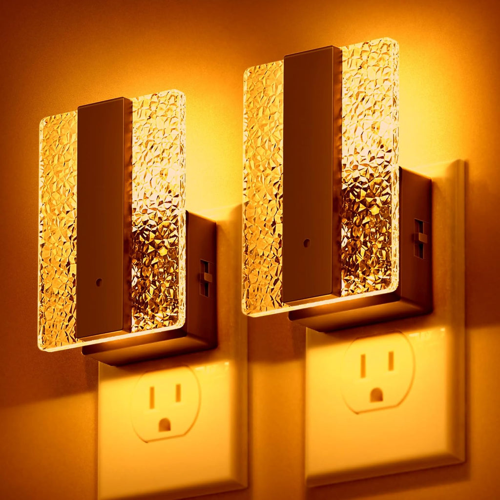 DORESshop LED Night Lights Plug Into Wall [2 Packs], Decorative Night Light with Dusk-to-Dawn Sensor, Dimmable Nightlights, Adjustable Brig…