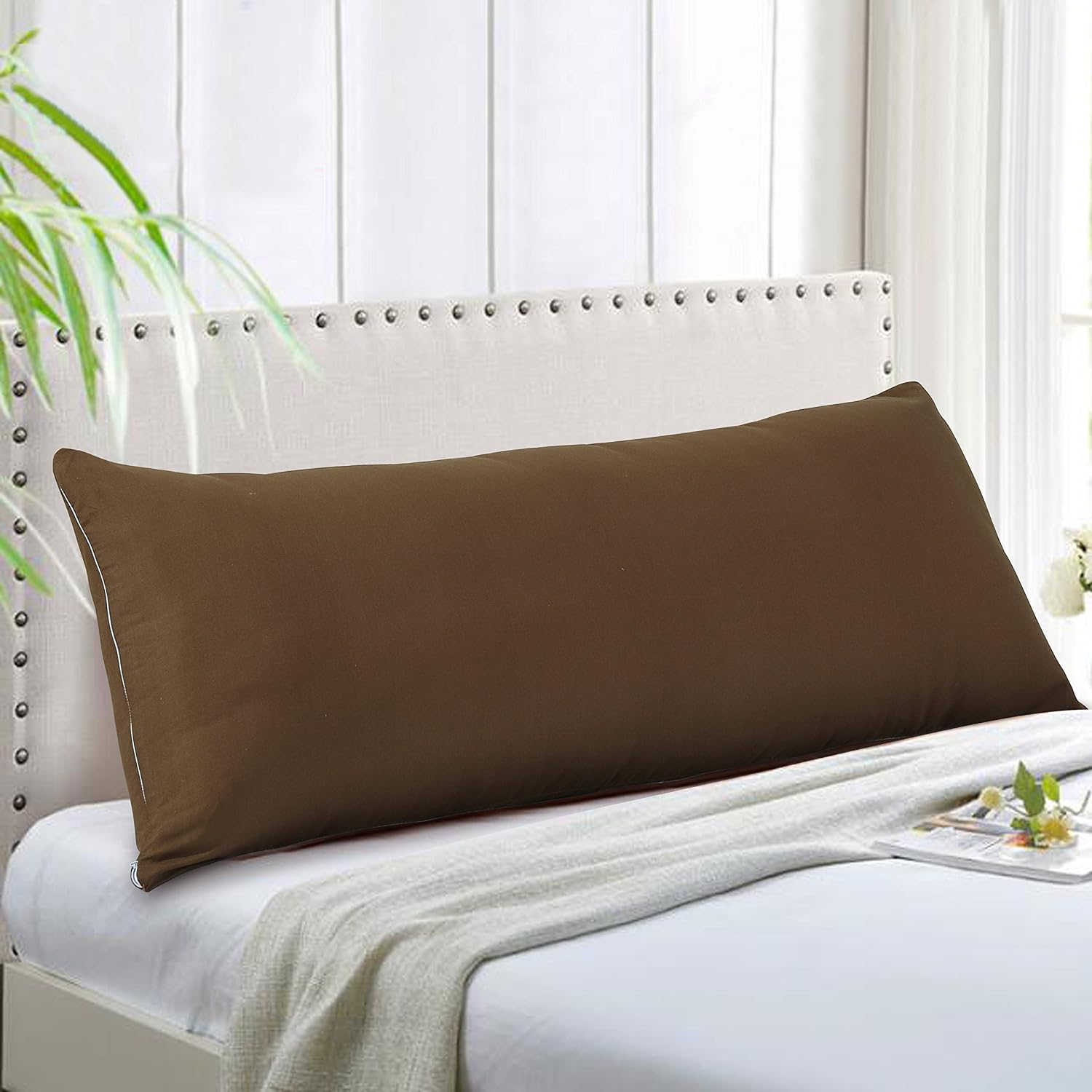 EVOLIVE Ultra Soft Body Pillow Cover 21"x54", Cozy Microfiber Pillowcase with Hidden Zipper, Breathable, Perfect for Pregnancy & Side…