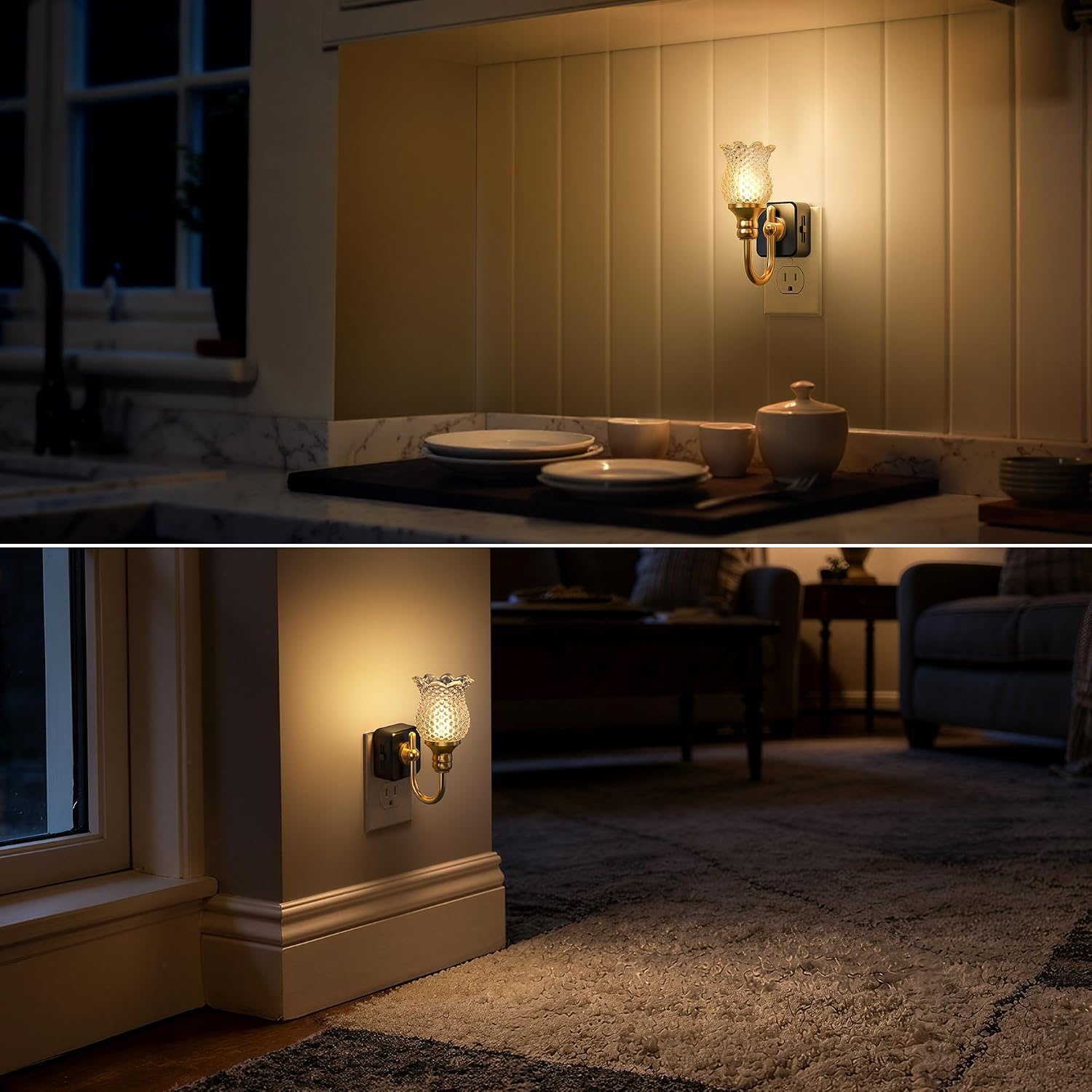 DORESshop LED Night Light, Spot Flower Night Lights Plug into Wall, 0-100LM Dimmable Nightlight, Dusk to Dawn Sensor, 3000K Soft White…