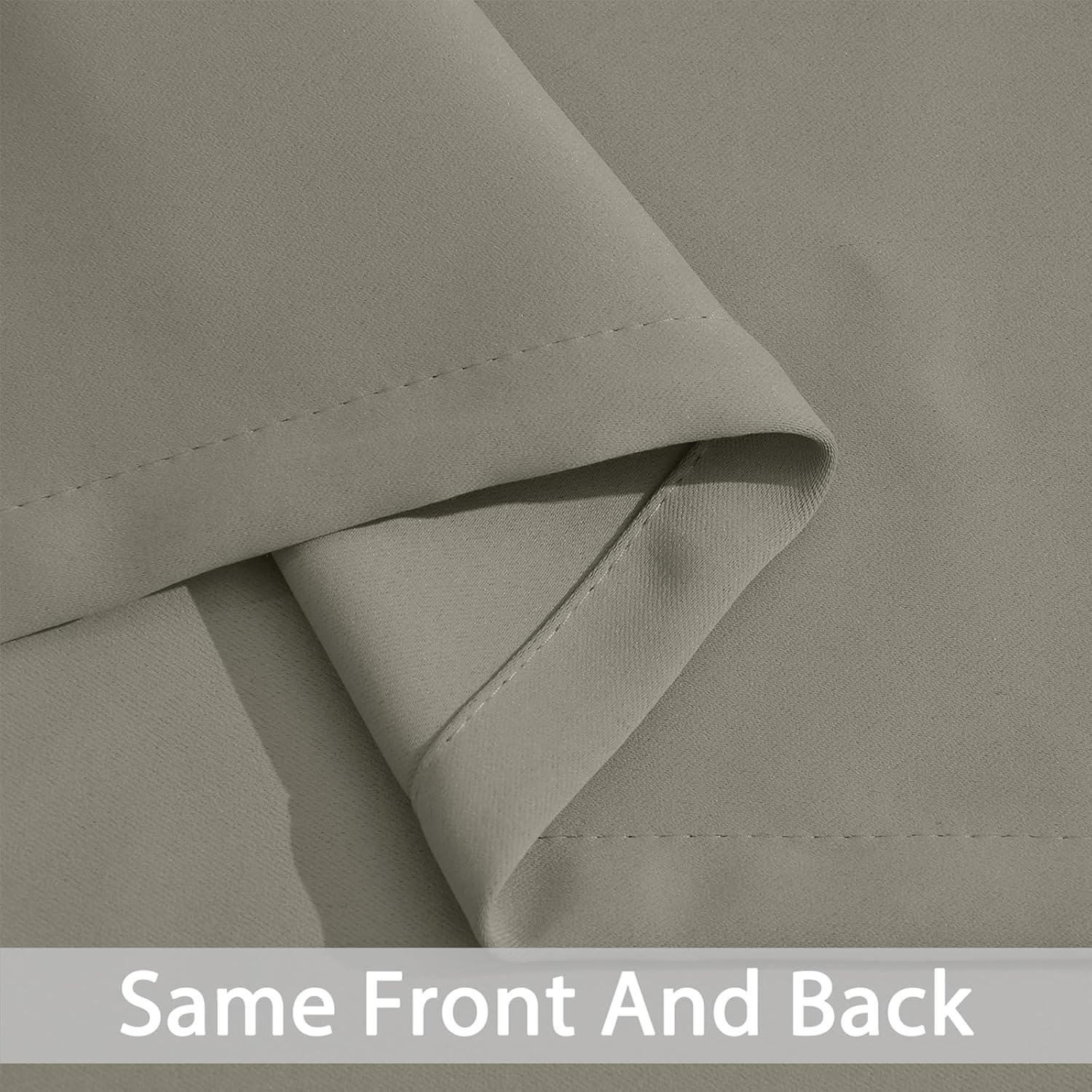 Yakamok Premium Room Darkening Thermal Insulated Curtains for Bedroom/Living Room - Classic Grommet Top (2 Panels, Taupe, 52 Inch by 72…