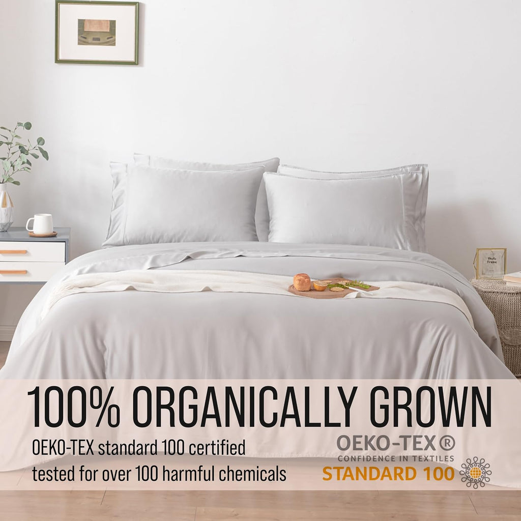 Bella Coterie 6 Piece Luxury Bamboo Viscose Split Top King Size Sheet Set | 34" Split for Adjustable Beds | 100% Organically Grown|…