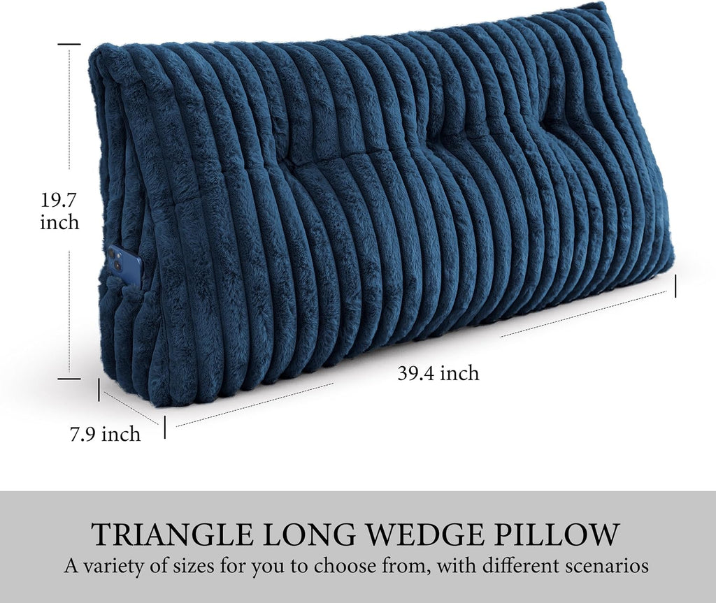 Headboard Pillow Twin XL, Triangular Wedge Pillow Headboard, Cushion Headboards Reading Pillows, Backrest Pillows for Sitting in Bed or…
