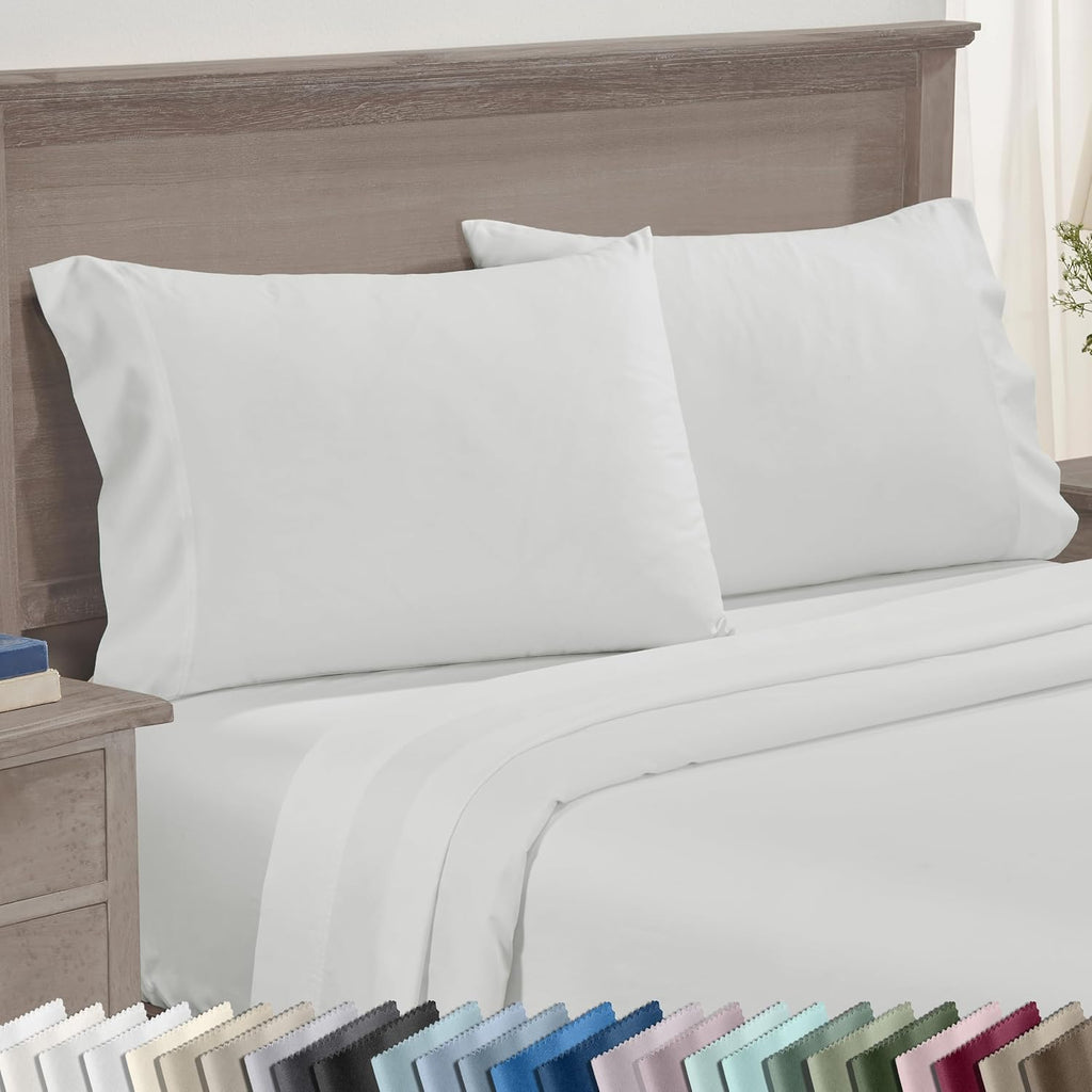 CaliforniaDesignDen California Design Den King Pillowcases Set of 2 - 600 Thread Count, 100% Cotton Pillow Cases King, Breathable Sateen, F…