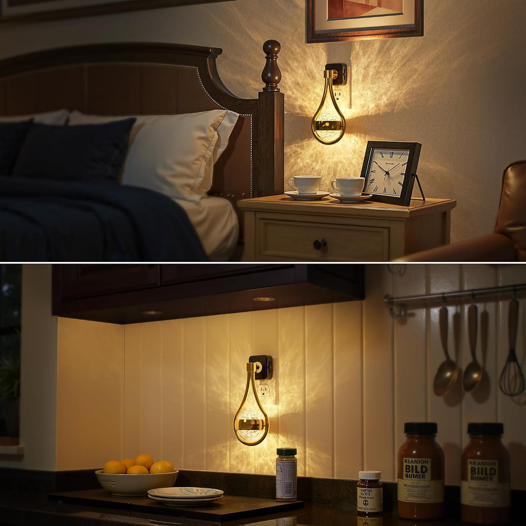 Briignite LED Night Lights Plug into Wall, 330° Rotating Night Light with Dusk to Dawn Sensor, 0-100LM Dimmable Nightlight Adjustable…