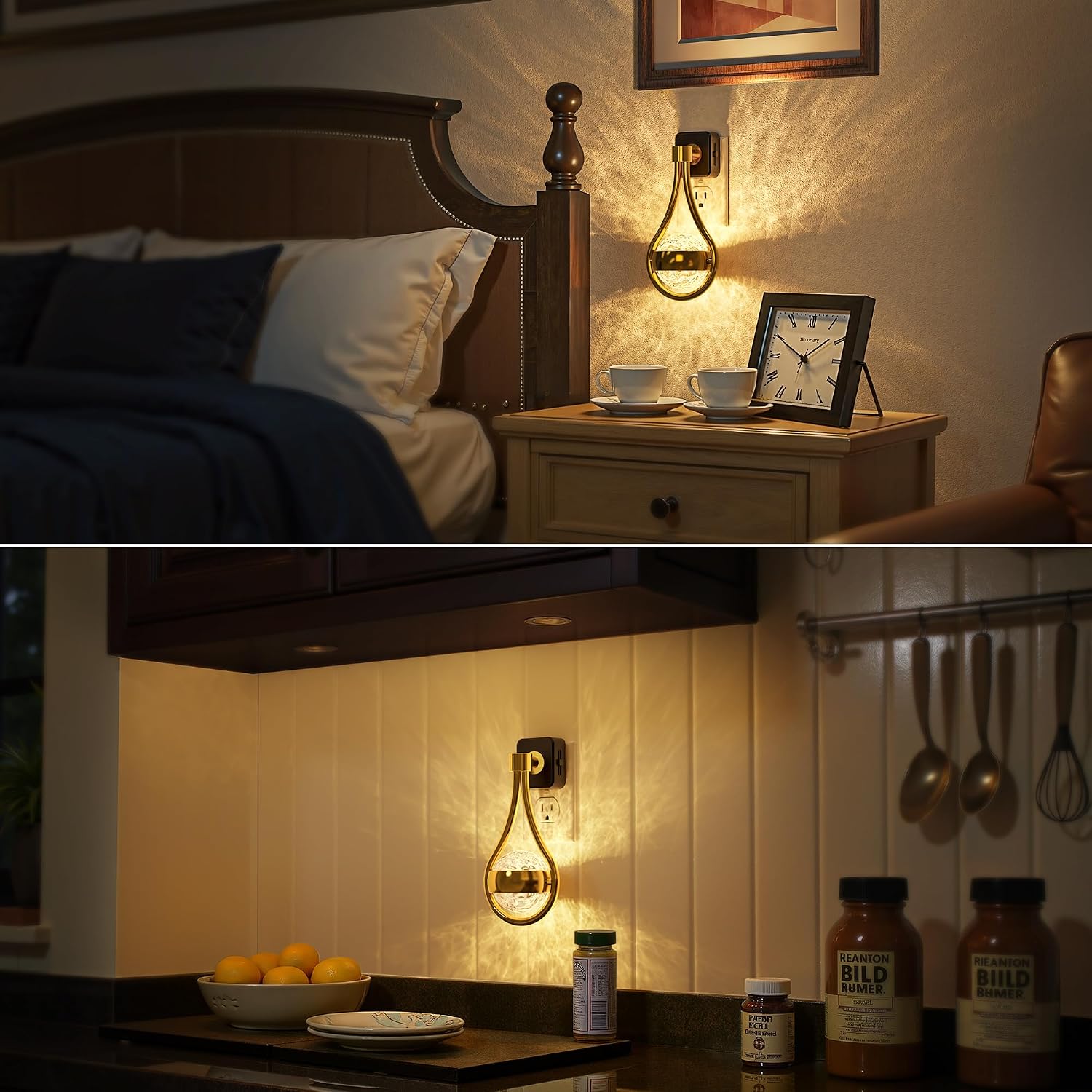 Briignite LED Night Lights Plug into Wall, 330° Rotating Night Light with Dusk to Dawn Sensor, 0-100LM Dimmable Nightlight Adjustable…