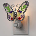 KY&BOSAM Butterfly Night Lights Plug into Wall 1-Pack 7W Plug in Night Light Dusk to Dawn 3000K Warm White Bright Real Flower+Metal…