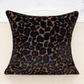 Alerfa Black Floral Throw Pillow Cover 20 x 20 Inch Cut Velvet Sqaure Luxury Decorative Pillow Cover for Couch Living Room Bedroom