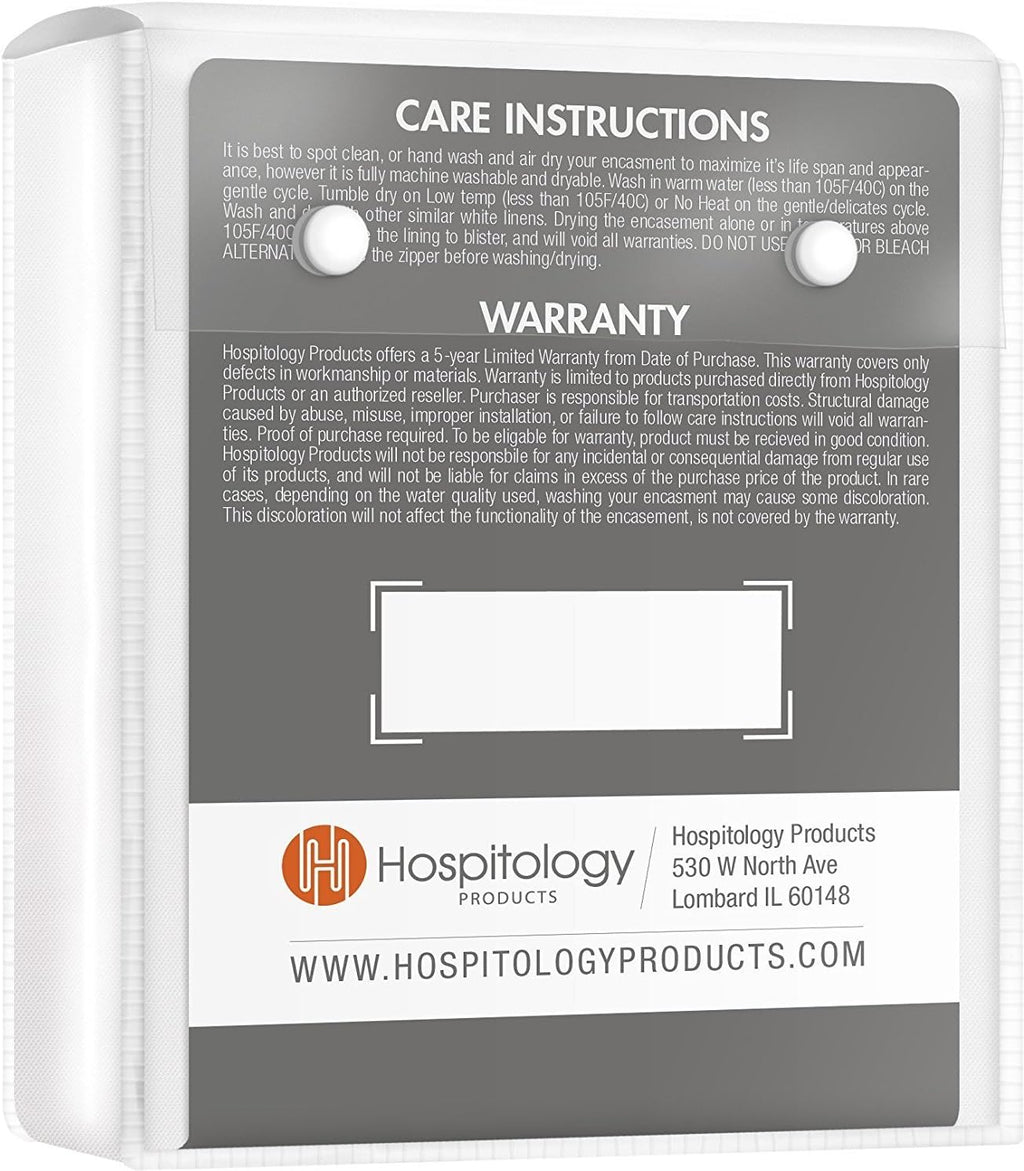 HOSPITOLOGY PRODUCTS Pillow Encasement- Zippered Bed Bug Dust Mite Proof Hypoallergenic - Sleep Defense System - Queen - Waterproof - Set…