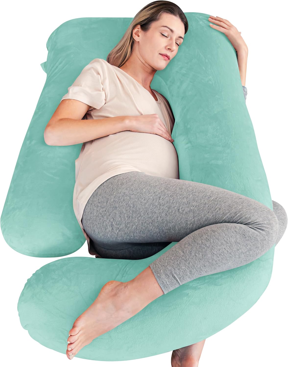 Cute Castle Pregnancy Pillows, Soft U-Shape Maternity Pillow with Removable Cover - Full Body Pillows for Adults Sleeping - Pregnancy…