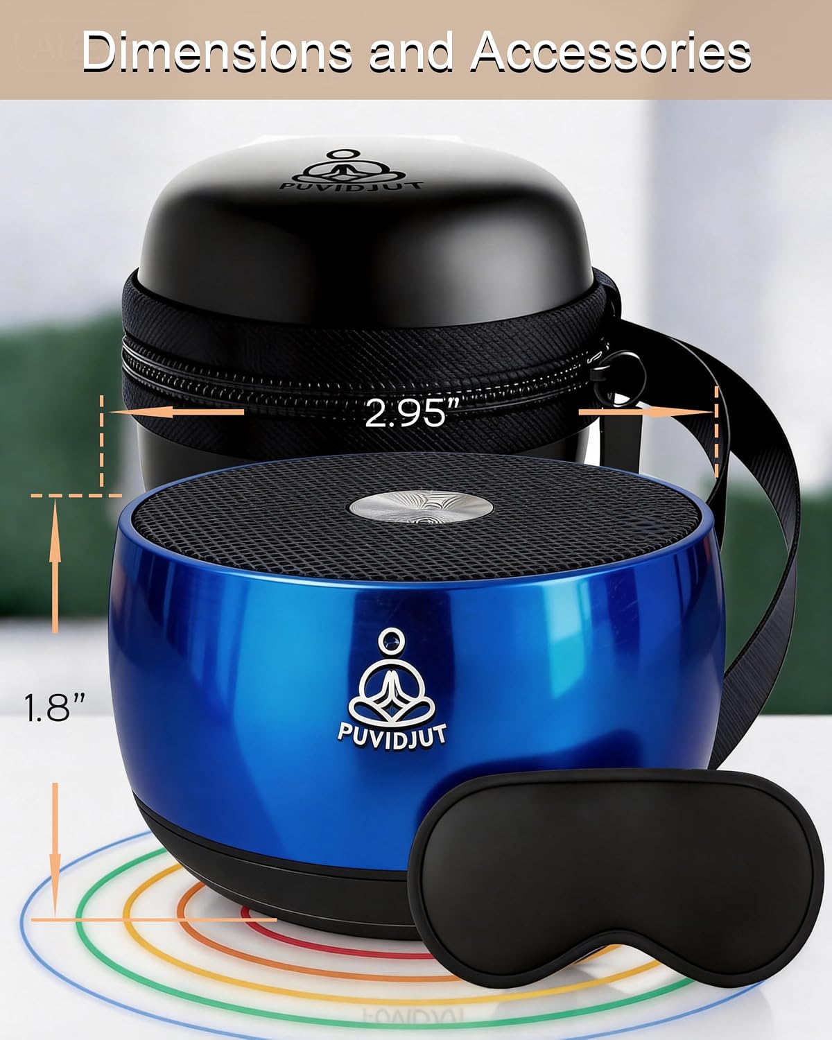 Puvidjutmeditationmachine Sound Machine for Sleep, PUVIDJUT M3 Pure Frequencies & Singing Bowl Tone, Cordless Non-White Noise s for…