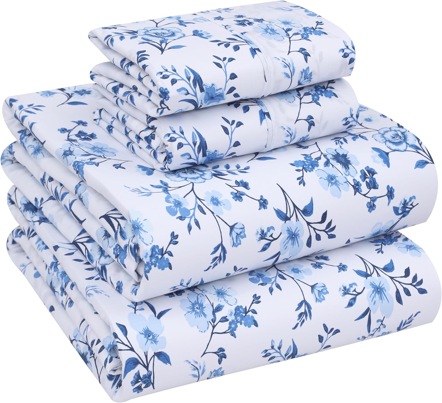 Ruvanti 100% Cotton Percale Sheets Queen Size – Crisp Cooling Bed Sheets for Hot Sleepers, Deep Pocket 16”, Soft Breathable & Durable Hotel…