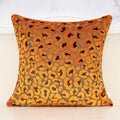 Alerfa Orange Floral Throw Pillow Cover 20 x 20 Inch Cut Velvet Sqaure Luxury Decorative Pillow Cover for Couch Living Room Bedroom