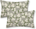 Grey Spring Pillow Covers 12x20 Inch 2 Pcs Gray Green Hydrangea Flower Decor Throw Pillows Vintage Floral Seasonal Summer Outdoor…