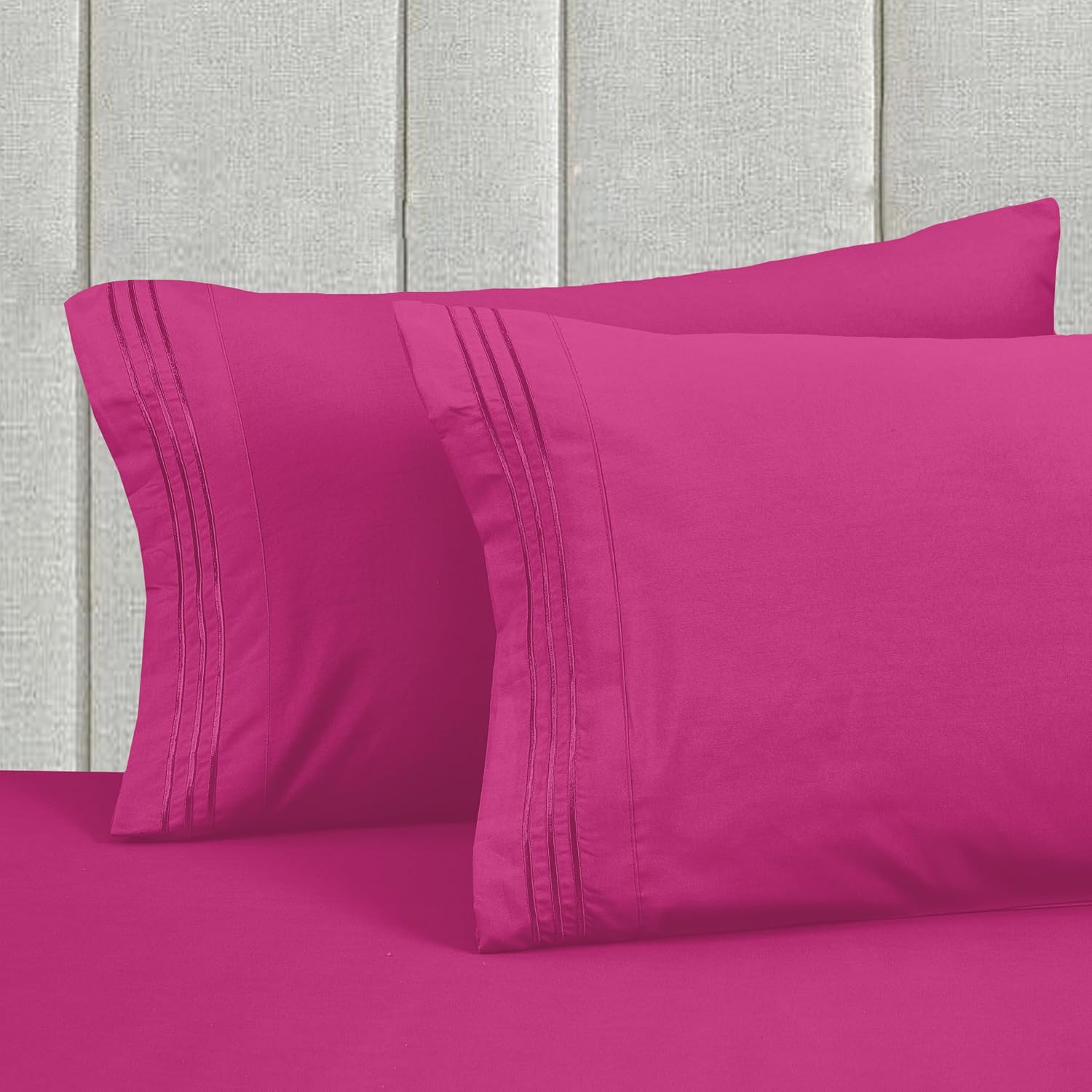 MocassiLuxuryBedding Mocassi Twin Size 4-Piece Bed Sheet Set - 1800 Hotel Quality Microfiber 18-24 Inches Extra Deep Pocket Fitted Sheet- L…