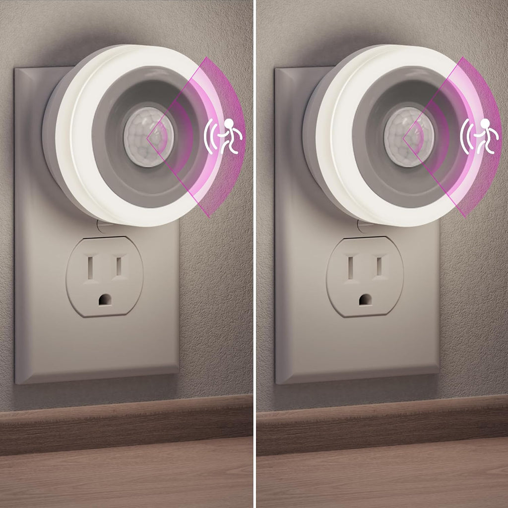 Briignite Motion Sensor Night Light, [2 Pack] Night Lights Plug into Wall, Auto On/Off Motion Activation Nightlight, Energy-Saving 0.6W…