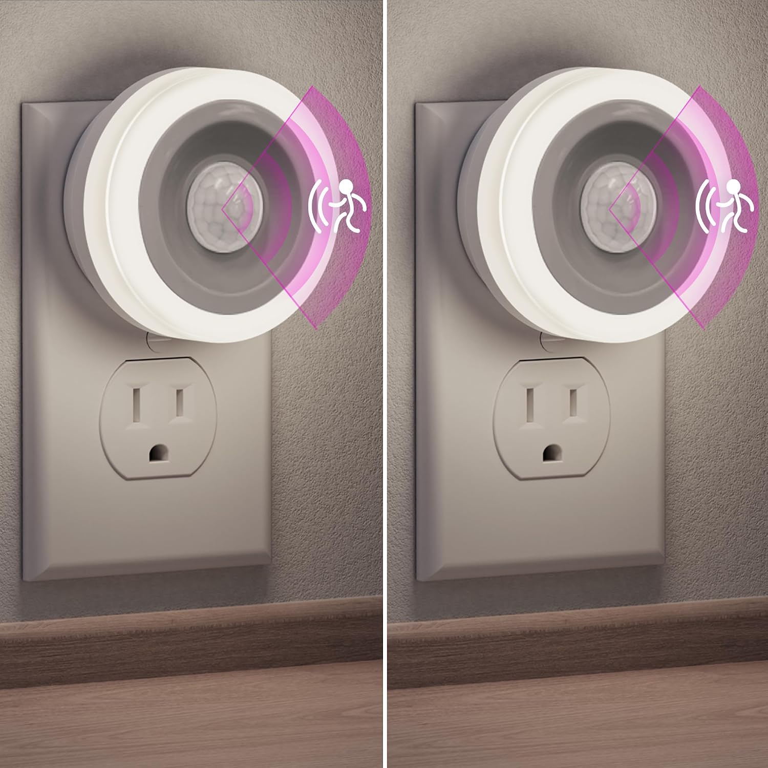 Briignite Motion Sensor Night Light, [2 Pack] Night Lights Plug into Wall, Auto On/Off Motion Activation Nightlight, Energy-Saving 0.6W…