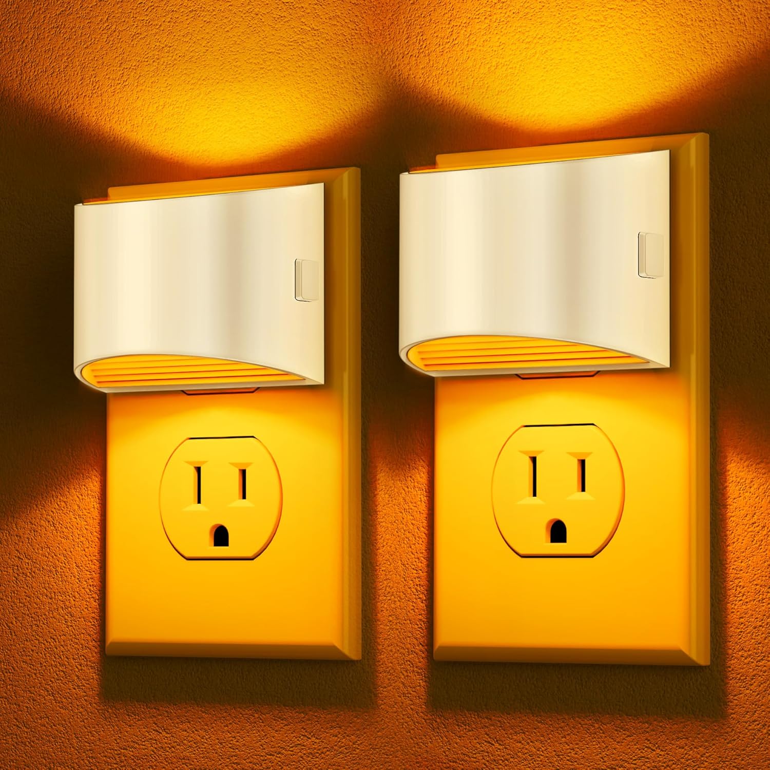 DORESshop LED Night Light[2 Pack], Night Lights Plug into Wall, 3 Level Brightness Adjustable Plug in Night Light, Dusk to Dawn Sensor…