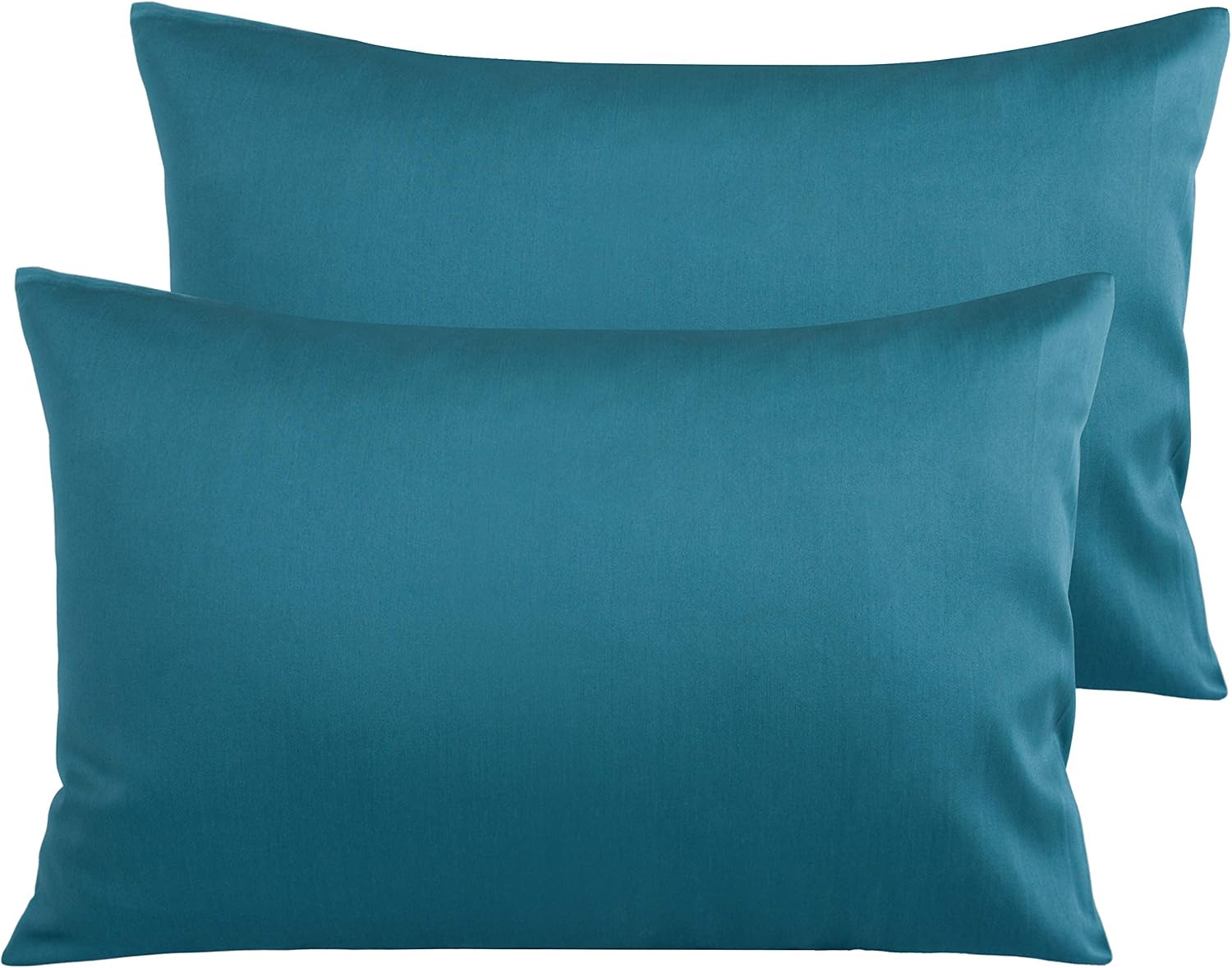 NTBAY Egyptian Cotton Queen Pillowcases - Set of 2, 500 Thread Count Cotton Pillowcases - Soft and Breathable Envelope Closure Pillow…