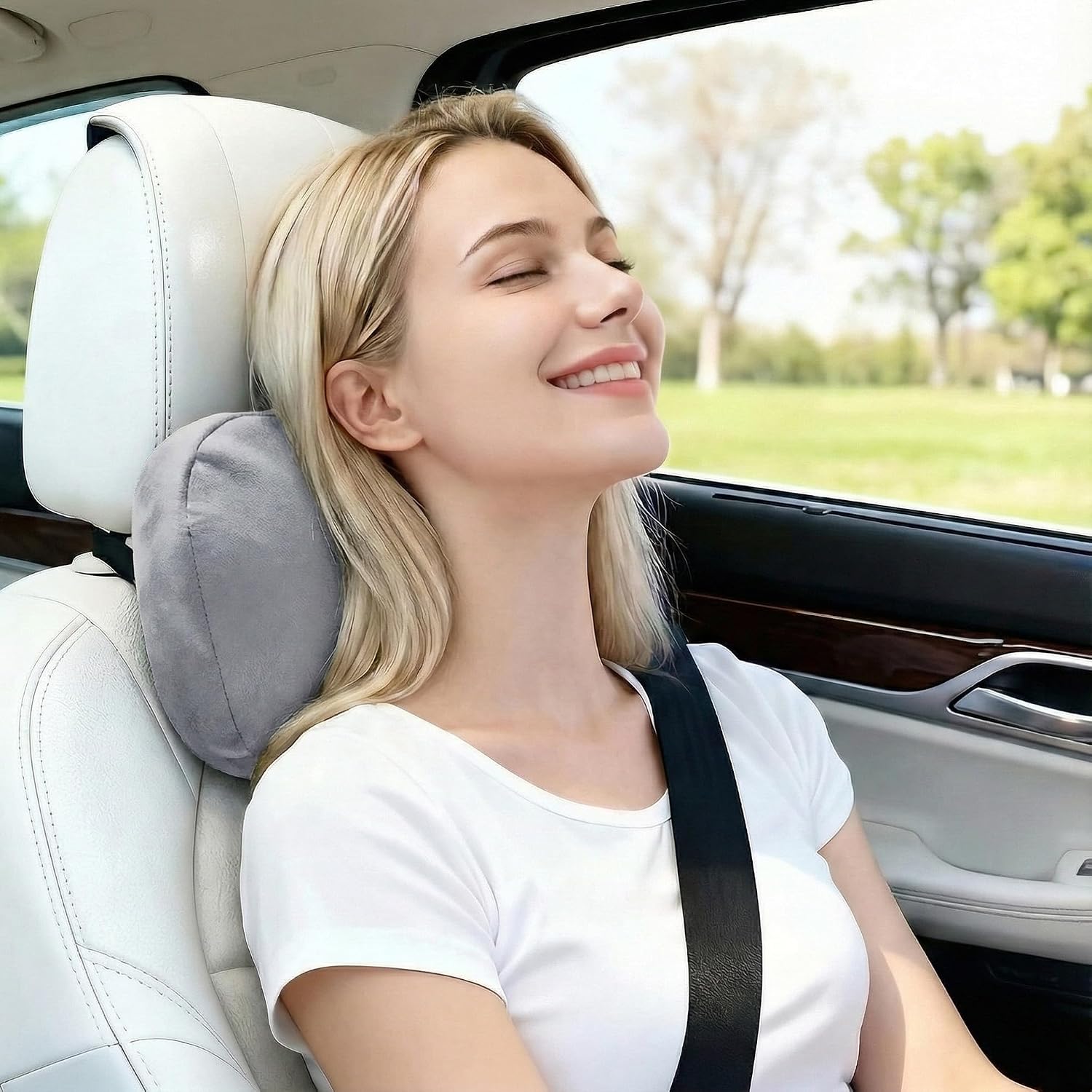 WELBRIT 2PCS Car Pillow for Car Neck Pillow for Driving Seat Neck Support Soft Cushion Back Support Head-Rests for Vehicle Sleeping…