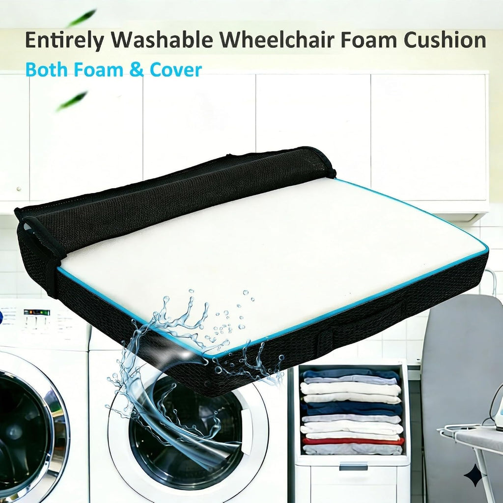 Havargo Washable Wheelchair Seat Cushions–Easy Maintenance Wheelchair Cushion That Reduces Caregiver Workload–Patented Anti-Sag Design with…
