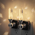 JandCase Healing Crystals LED Night Light Plug into Wall, 2 Pack Dimmable Night Lights witih Clear Quartz Tower, Dusk to Dawn Sensor…