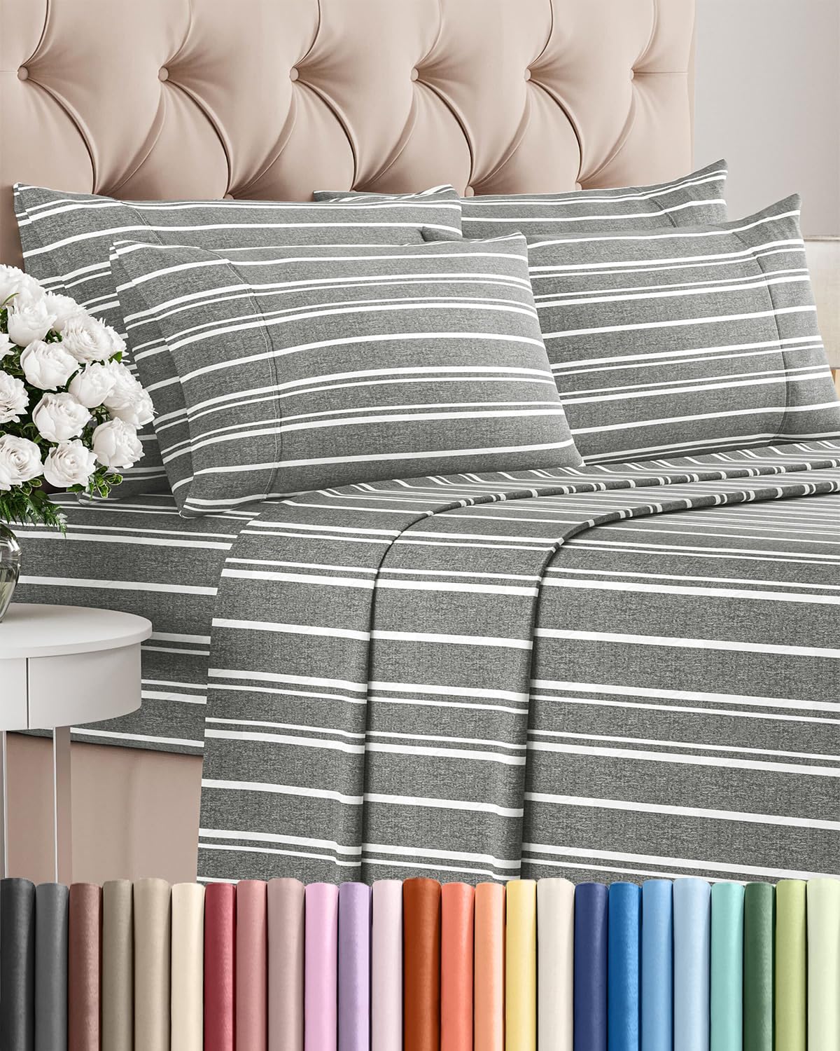 King 6 Piece Sheet Set - Comfy, Breathable & Cooling - Soft Hotel Luxury Bedding for Women, Men, Kids, Teens and Children - 1 Flat & 1…