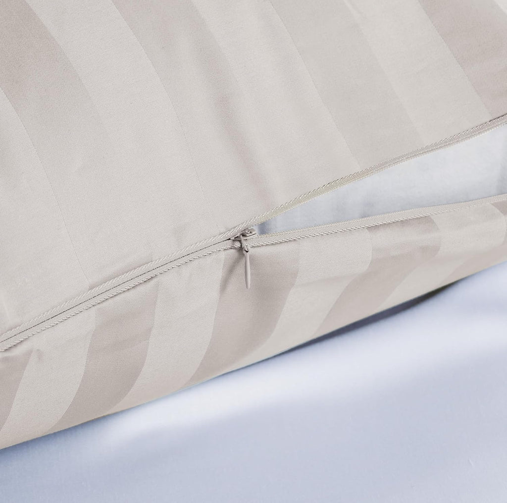 ShunjieHome 100% Egyptian Cotton Pillow Protectors Set of 2, 400 Thread Count Sateen Weave Cooling Pillowcase, easy maintenance Zippered…