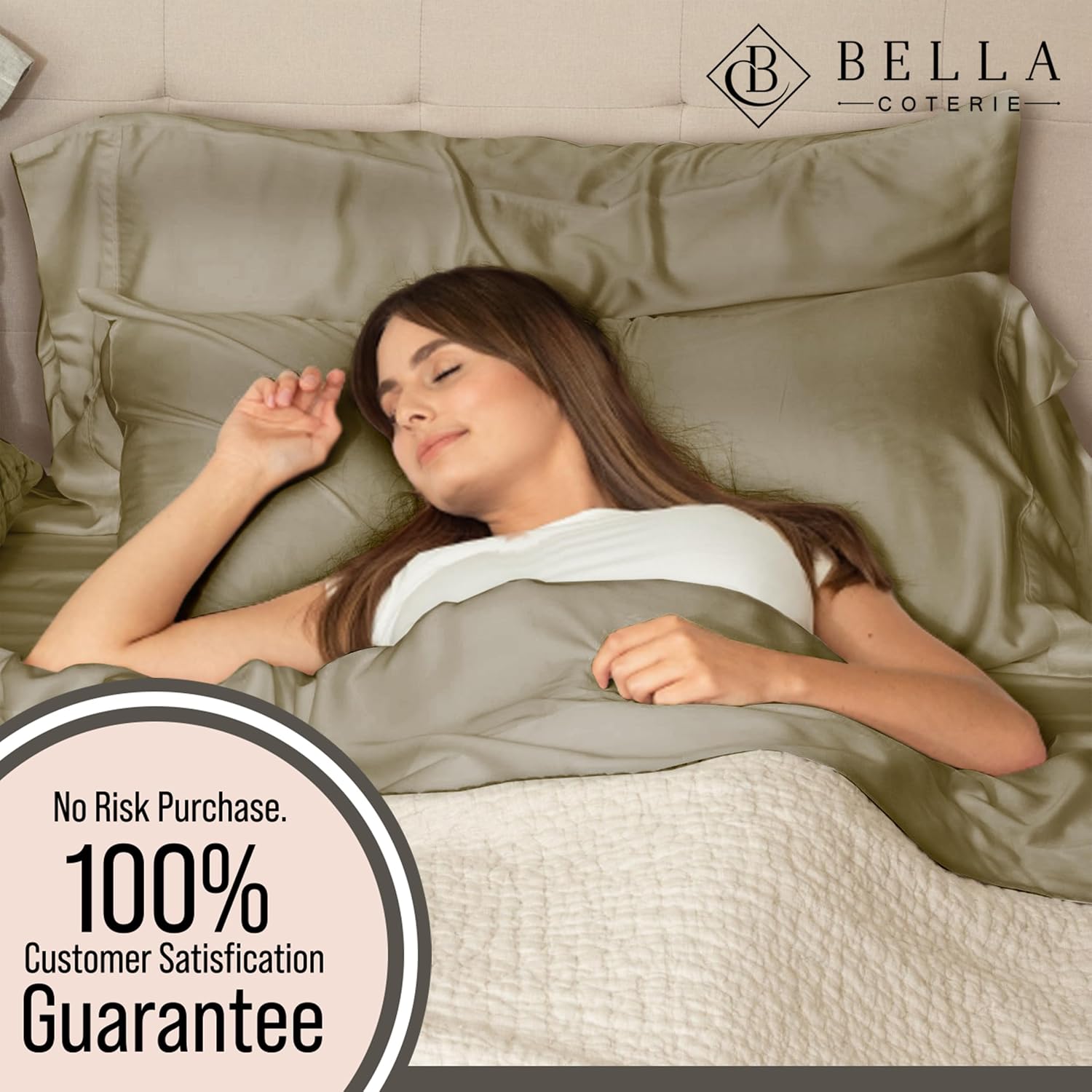 Bella Coterie 6 Piece Luxury Bamboo Viscose California King Size Sheet Set | 100% Organically Grown | Cooling for Hot Sleepers | 18" Deep…