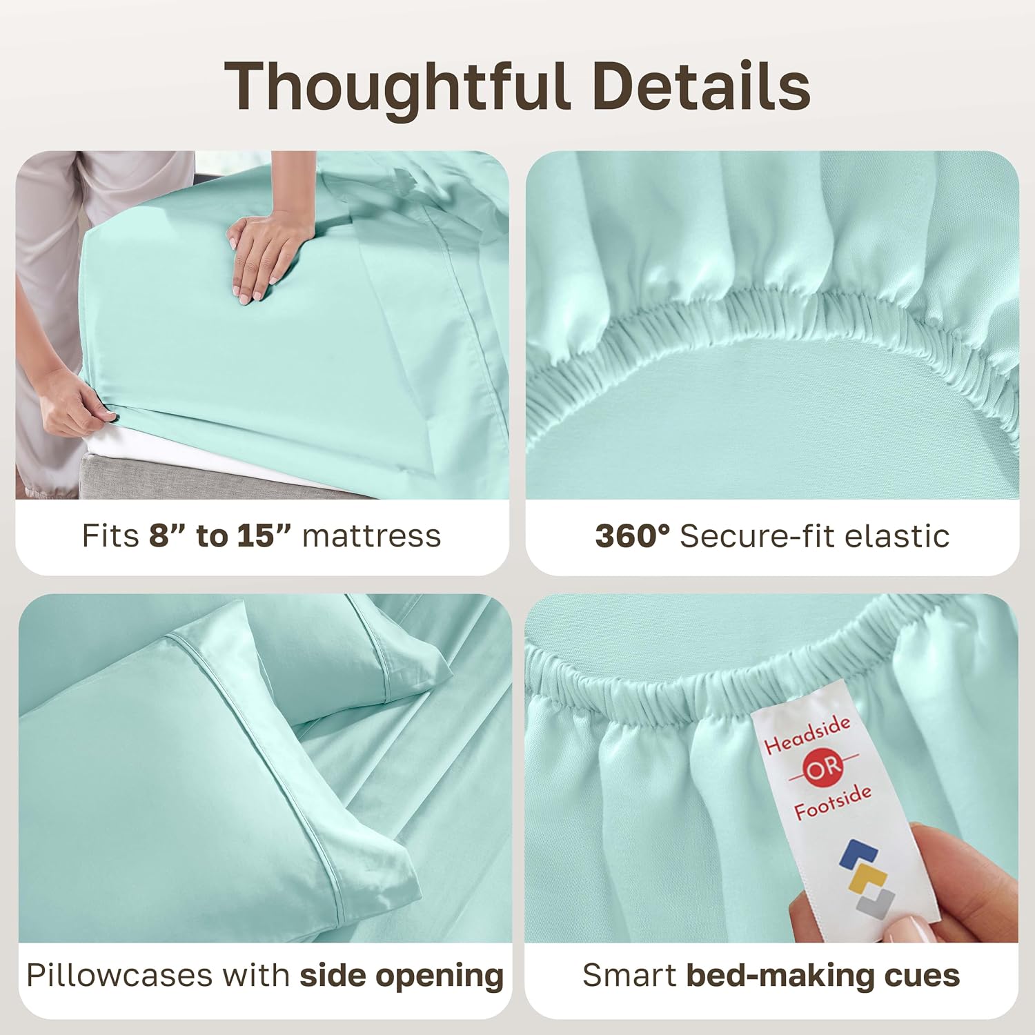 CaliforniaDesignDen California Design Den Soft 100% Cotton Bed Sheets Split King Set, 400 Thread Count Good Housekeeping Award Winner, Smoo…