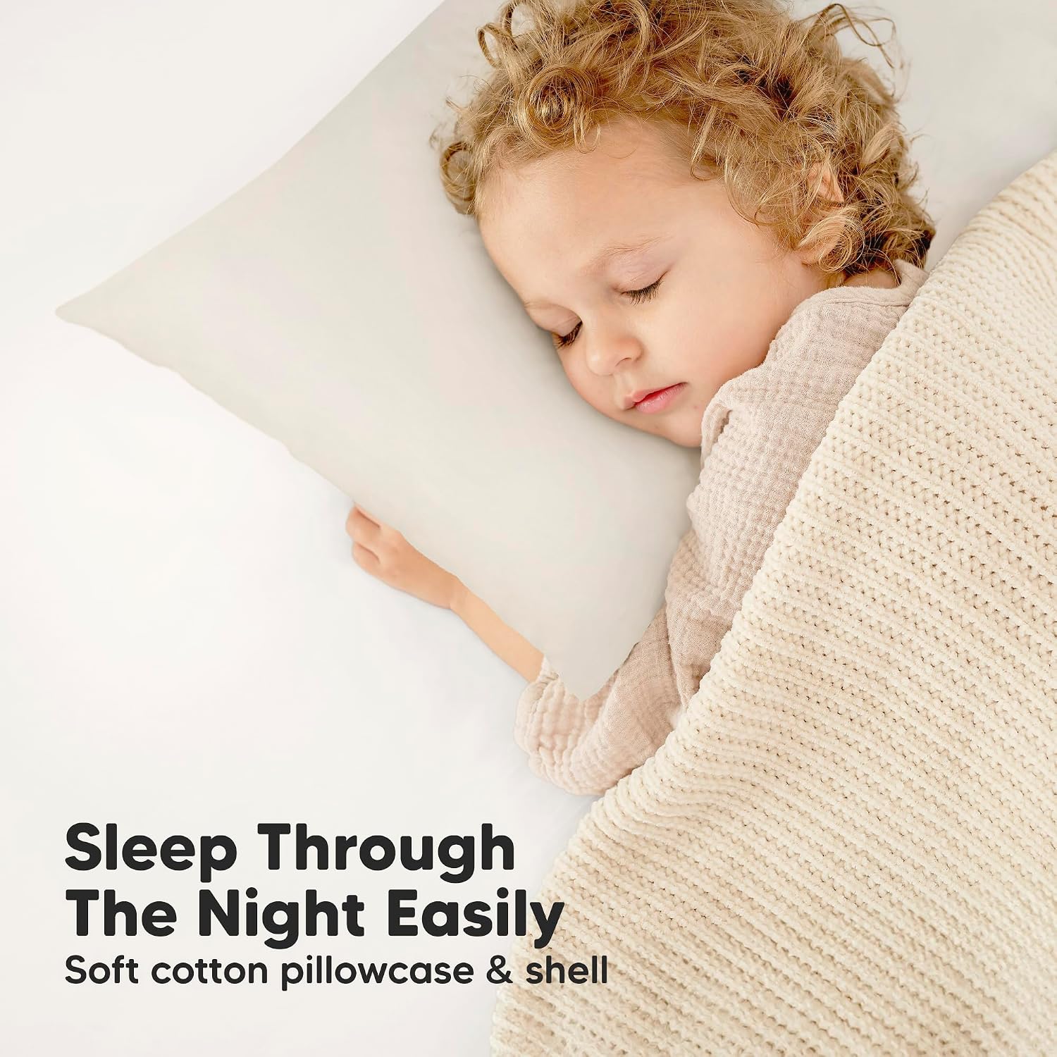 KeaBabies Toddler Pillow with Pillowcase, Jumbo 14X20 - Soft Organic Cotton Toddler Pillows for Sleeping - Machine Washable - Perfect for…